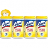 Lysol - Disinfecting Wipes - 4x80ct - Lemon & Lime Blossom - Disinfectant - Cleaning - Sanitizing - 1