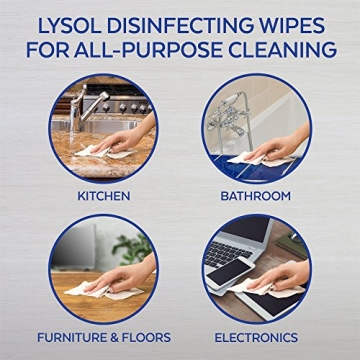 Lysol - Disinfecting Wipes - 4x80ct - Lemon & Lime Blossom - Disinfectant - Cleaning - Sanitizing - 5